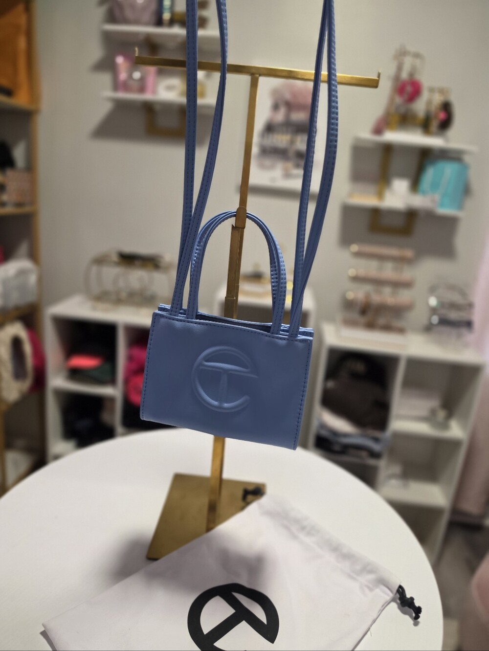 Telfar Small Shopping Bag in Cerulean